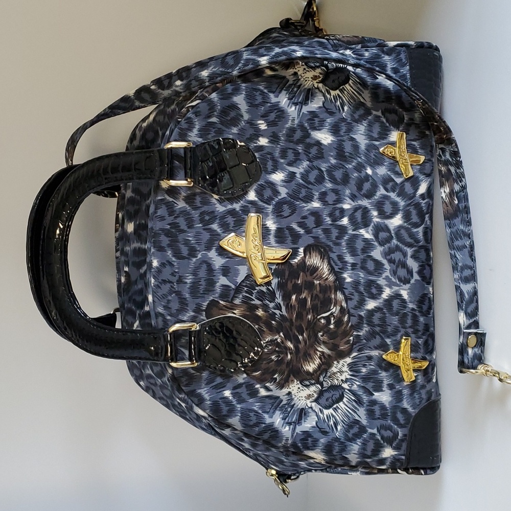 SMALL BOSTON BAG WITH SHOLDER STRAP ANIMAL PRINT